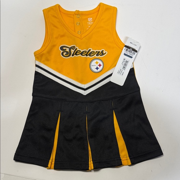 Team Apparel Kids Steelers Cheer Dress - Gold and Black - Picture 1 of 6